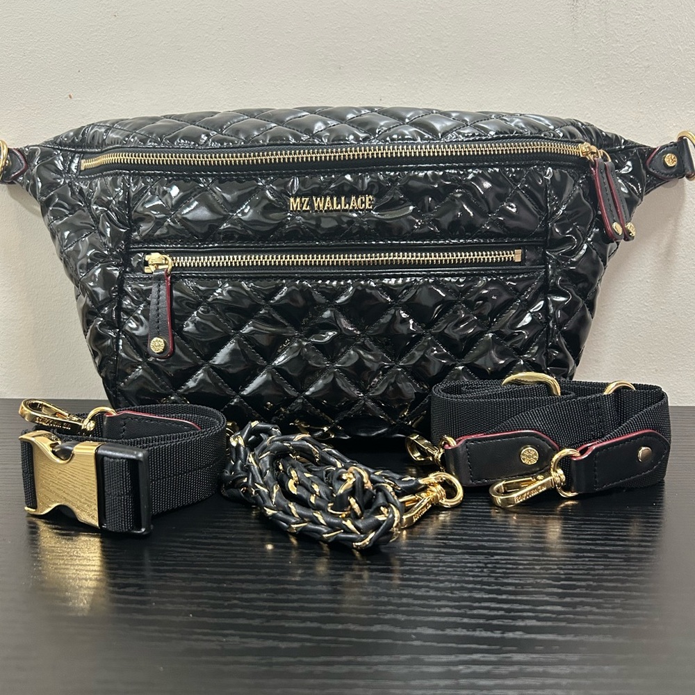 MZ Wallace || Black Lacquer Crosby Sling